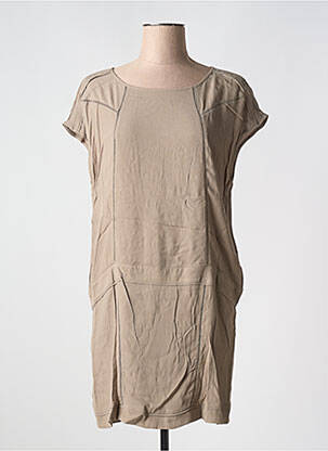 Robe courte manches courtes manches courtes marron COMPTOIR DES COTONNIERS femme