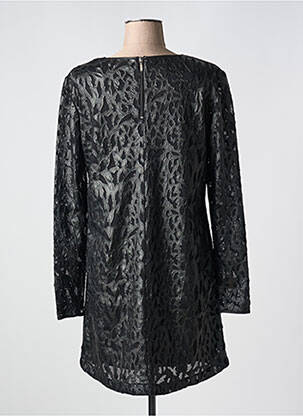 Robe courte fermeture zippée au dos manches longues noir HUIT SIX SEPT femme
