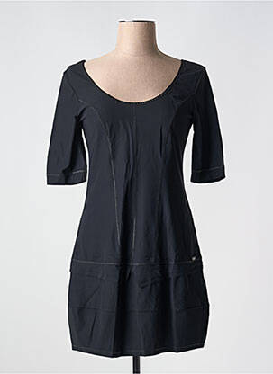 Robe courte manches courtes manches courtes noir DECA femme