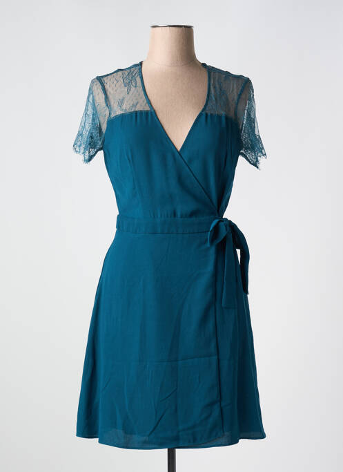 Robe courte manches courtes manches courtes vert ETAM femme