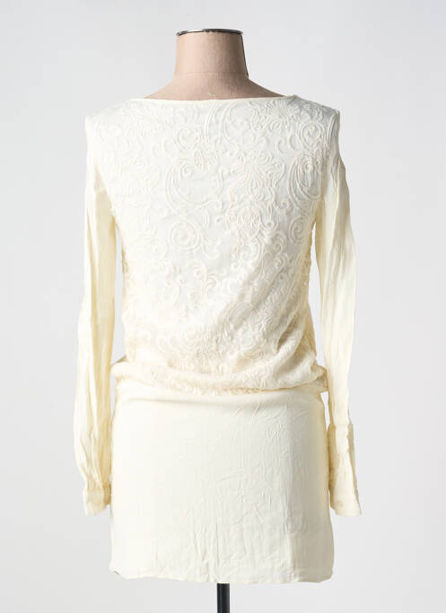 Robe courte beige NAF NAF pour femme