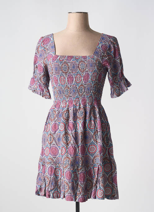 Robe courte violet MADE IN ITALY pour femme