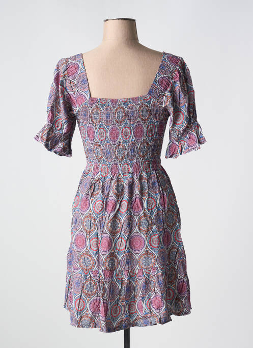 Robe courte violet MADE IN ITALY pour femme