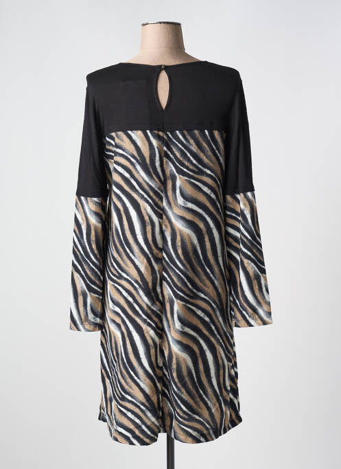 Robe mi-longue marron LILI & CAROLINE pour femme