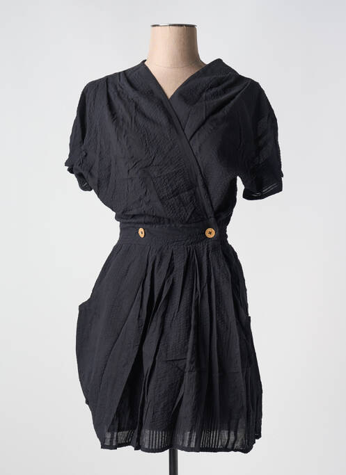 Robe mi-longue noir BIZANCE pour femme