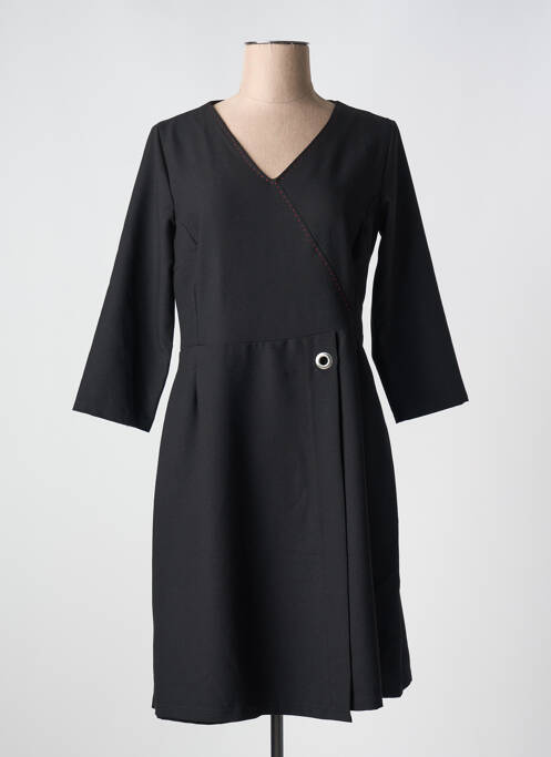 Robe mi-longue noir LILI & CAROLINE pour femme