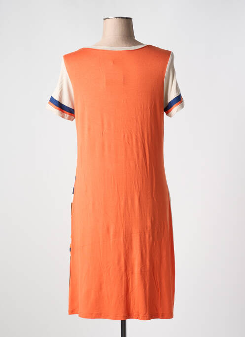 Robe mi-longue orange LILI & CAROLINE pour femme