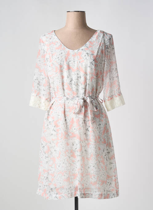 Robe mi-longue rose LILI & CAROLINE pour femme