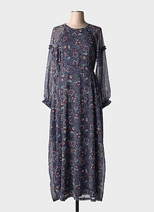 Robe longue manches longues manches longues bleu ATELIER REVE femme