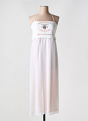 Robe mi-longue sans manche sans manche blanc COP COPINE femme