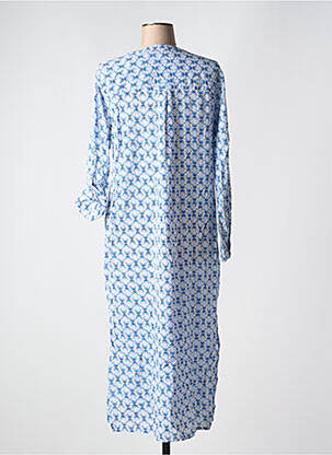 Robe mi-longue coupe fluide manches longues bleu B.YOUNG femme
