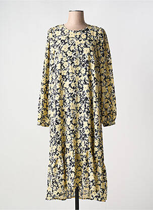 Robe longue manches longues manches longues jaune MSCH COPENHAGEN femme