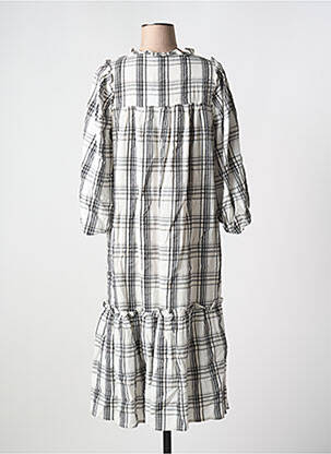 Robe longue manches 3/4 gris FRANSA femme