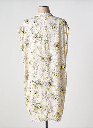 Robe mi-longue coupe fluide sans manche beige MSCH COPENHAGEN femme