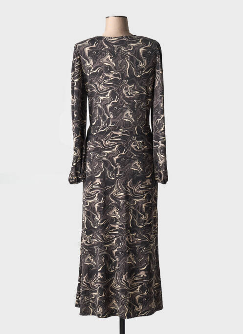 Robe longue gris ICHI pour femme