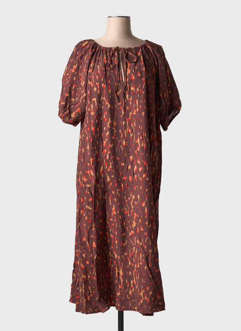 Robe longue marron B.YOUNG pour femme