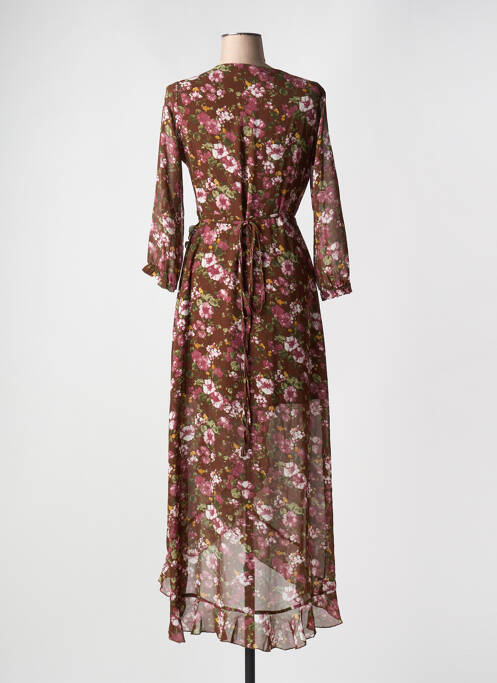 Robe longue marron LA PETITE ETOILE pour femme