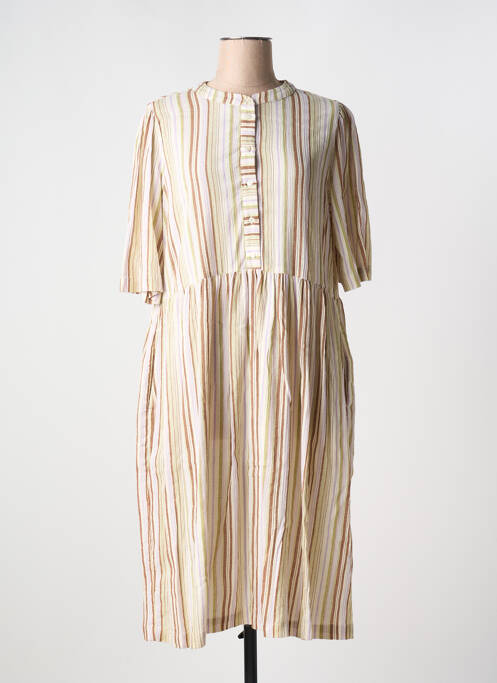 Robe mi-longue beige FRANSA pour femme