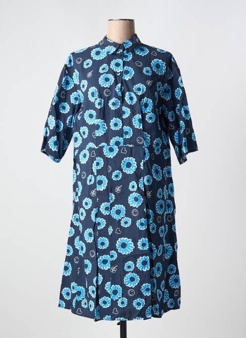 Robe mi-longue bleu ICHI pour femme