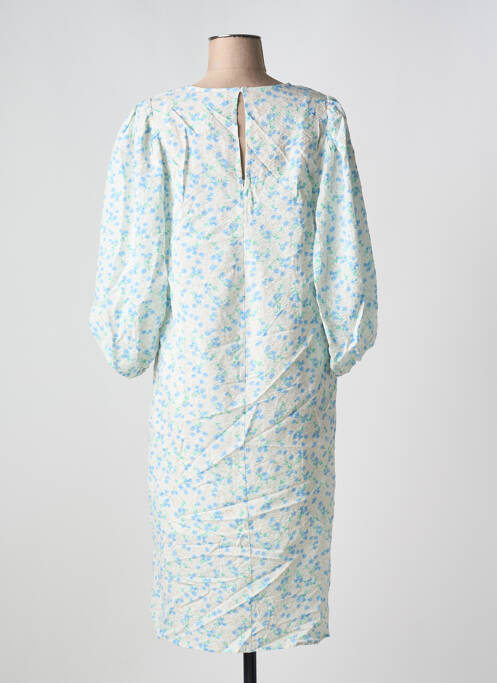 Robe mi-longue bleu ICHI pour femme