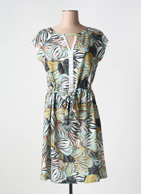 Robe mi-longue vert LILI & CAROLINE pour femme