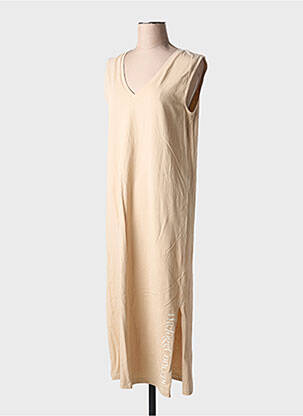 Robe longue manches courtes manches courtes beige THE JOGG CONCEPT femme