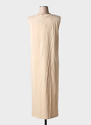 Robe longue manches courtes manches courtes beige THE JOGG CONCEPT femme