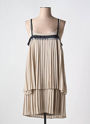 Robe courte sans manche sans manche beige COP COPINE femme