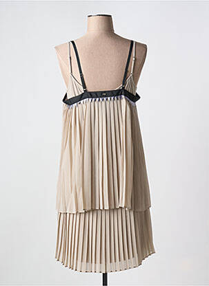 Robe courte sans manche sans manche beige COP COPINE femme