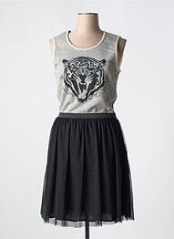Robe mi-longue sans manche sans manche gris IKKS femme