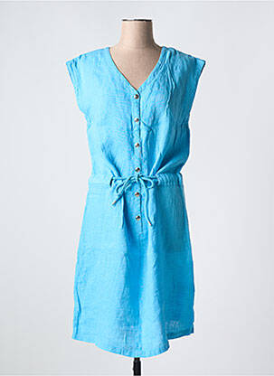 Robe mi-longue sans manche sans manche bleu LILI & CAROLINE femme