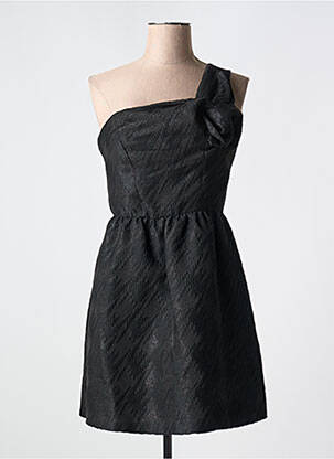Robe courte coupe évasée sans manche noir NAF NAF femme