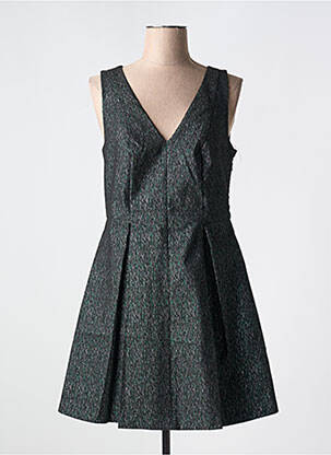 Robe courte coupe évasée sans manche noir NAF NAF femme