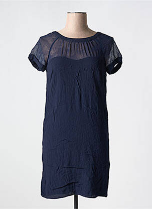 Robe courte coupe fluide manches courtes bleu NAF NAF femme