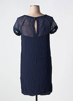 Robe courte coupe fluide manches courtes bleu NAF NAF femme