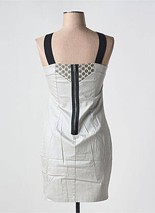 Robe courte coupe cintrée fines bretelles gris COP COPINE femme