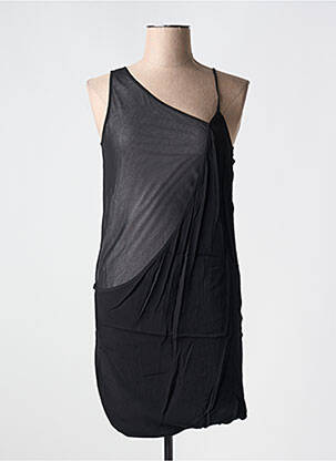Robe mi-longue coupe cintrée fines bretelles noir COP COPINE femme