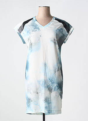 Robe mi-longue coupe fluide manches courtes gris COP COPINE femme