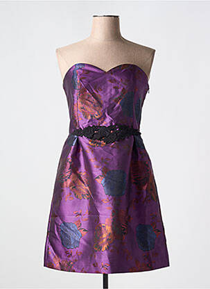 Robe courte sans manche sans manche violet NAF NAF femme