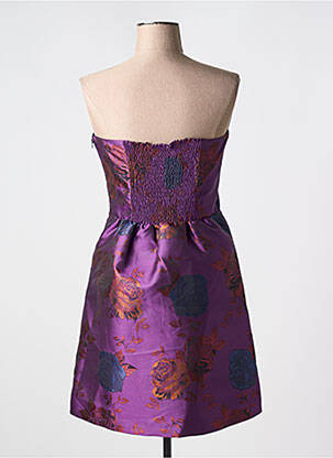 Robe courte sans manche sans manche violet NAF NAF femme