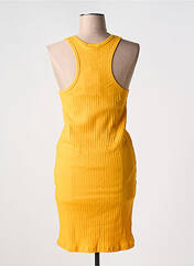 Robe courte jaune ICHI pour femme seconde vue