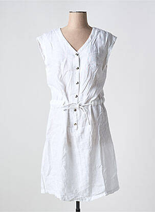 Robe mi-longue blanc LILI & CAROLINE pour femme