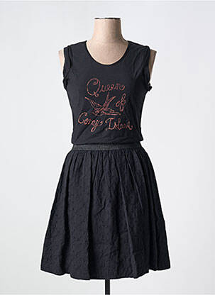 Robe mi-longue noir IKKS pour femme