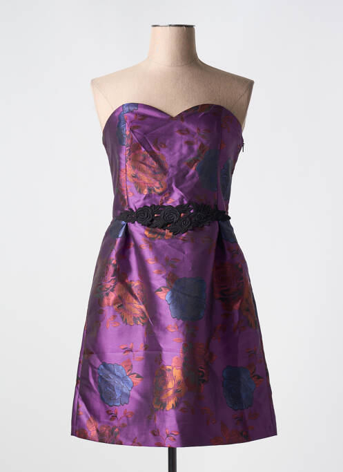 Robe courte sans manche sans manche violet NAF NAF femme