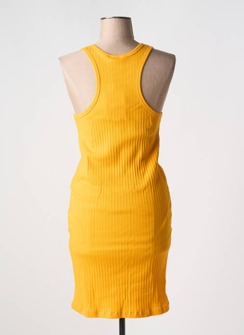 Robe courte jaune ICHI pour femme
