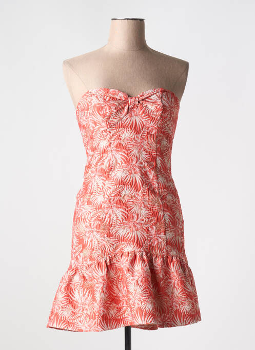Robe courte orange NAF NAF femme