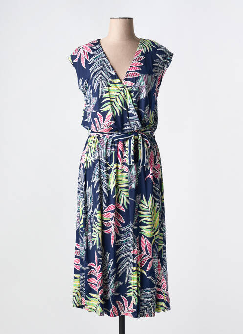 Robe mi-longue bleu LILI & CAROLINE pour femme