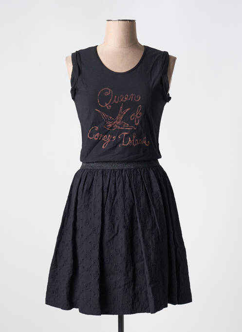 Robe mi-longue noir IKKS pour femme