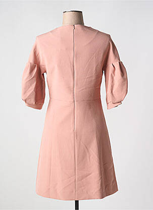 Robe courte coupe évasée manches courtes rose COP COPINE femme