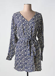 Robe courte manches longues manches longues bleu BIZANCE femme